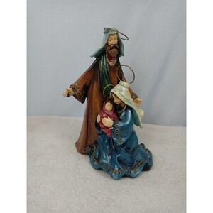 Holy Family Nativity Figurine Mary Joseph Baby Jesus Christmas Decor FLAW